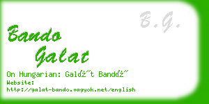 bando galat business card